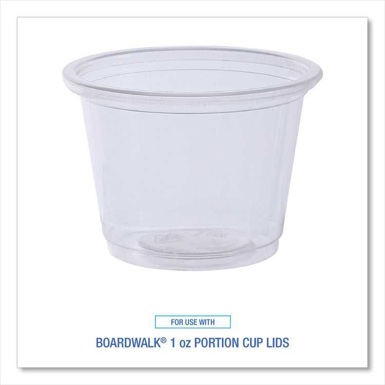 Souffle/Portion Cups, 1 oz, Plastic, Clear, 125/Sleeves, 20 Sleeves/Carton