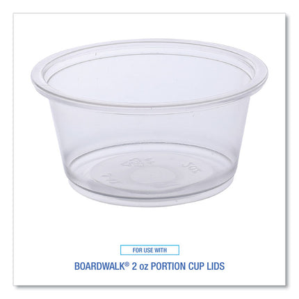 Souffle/Portion Cups, 2 oz, Plastic, Clear, 125/Sleeve, 20 Sleeves/Carton