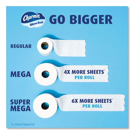 Ultra Soft Bathroom Tissue, Mega Roll, Septic Safe, 2-Ply, White, 224 Sheets/Roll, 4 Rolls/Pack, 8 Packs/Carton
