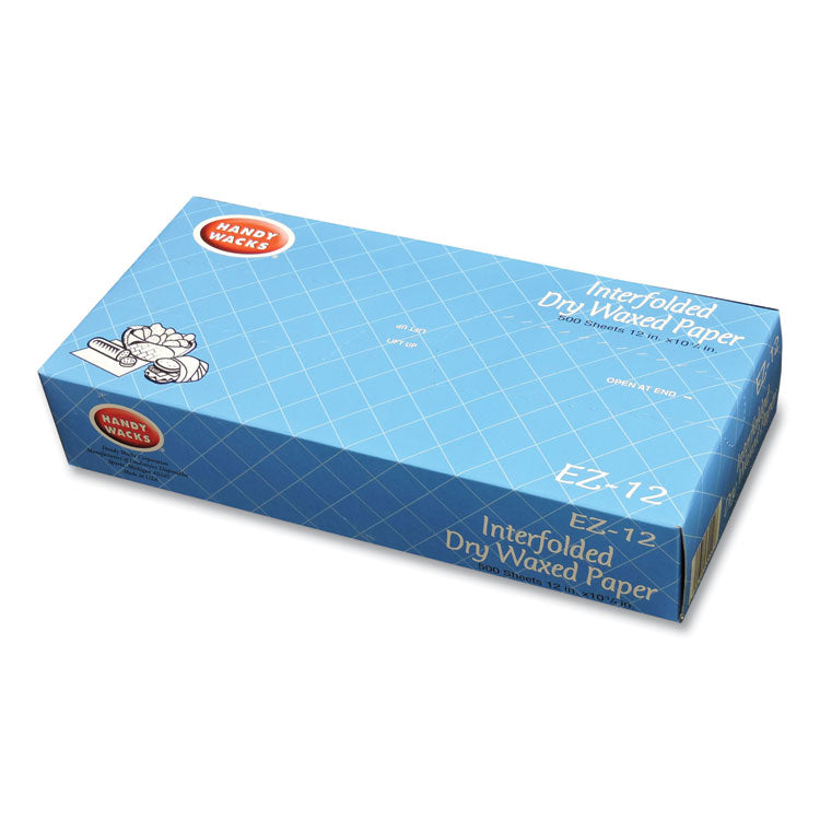 Interfolded Dry Waxed Paper Deli Sheets, 10.75 x 12, 500/Box, 12 Boxes/Carton