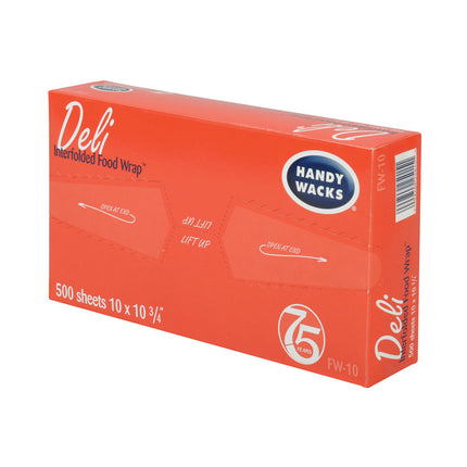 Interfolded Food Wrap Deli Sheets, 10.75 x 10, 500/Box, 12 Boxes/Carton