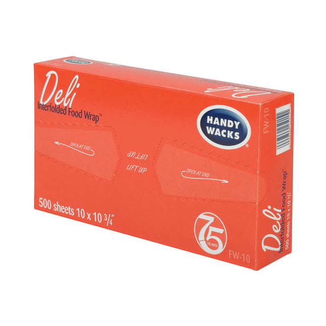 Interfolded Food Wrap Deli Sheets, 10.75 x 10, 500/Box, 12 Boxes/Carton