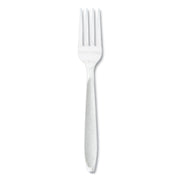 Impress Heavyweight Full-Length Polystyrene Cutlery, Fork, Plastic, White, 100/Box