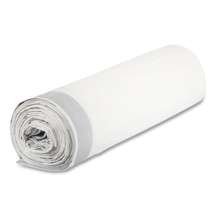 Draw-Tuff Institutional Draw-Tape Can Liners, Drawstring, 55 gal, 1.9 mil, 42.5" x 35.5", Natural, 10 Bags/Roll, 5 Rolls/CT