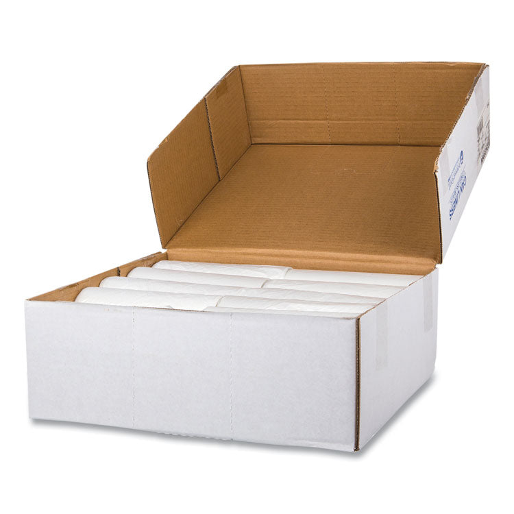 High-Density Commercial Can Liners, 16 gal, 6 mic, 24" x 33", Natural, Perforated Roll, 50 Bags/Roll, 20 Rolls/Carton