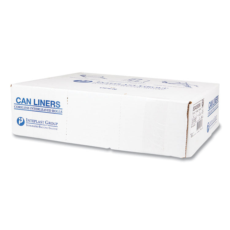 High-Density Commercial Can Liners, 16 gal, 8 mic, 24" x 33", Black, Interleaved Roll, 50 Bags/Roll, 20 Rolls/Carton