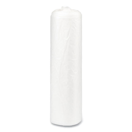 High-Density Commercial Can Liners, 30 gal, 8 mic, 30" x 37", Clear, Interleaved Roll, 25 Bags/Roll, 20 Rolls/Carton