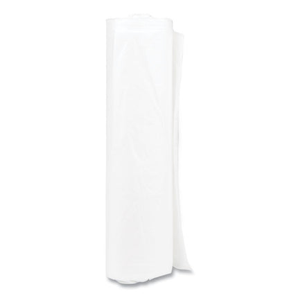 High-Density Commercial Can Liners, 33 gal, 11 mic, 33" x 40", Clear, Interleaved Roll, 25 Bags/Roll, 20 Rolls/Carton