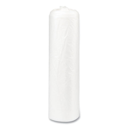 High-Density Commercial Can Liners, 33 gal, 17 mic, 33" x 40", Clear, Interleaved Roll, 25 Bags/Roll, 10 Rolls/Carton