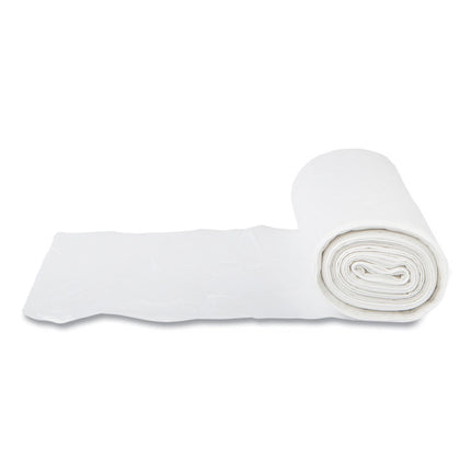 High-Density Commercial Can Liners, 60 gal, 14 mic, 38" x 60", Clear, Interleaved Roll, 25 Bags/Roll, 8 Rolls/Carton