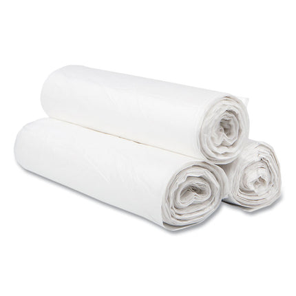 High-Density Commercial Can Liners, 56 gal, 16 mic, 43" x 48", Natural, Interleaved Roll, 25 Bags/Roll, 8 Rolls/Carton