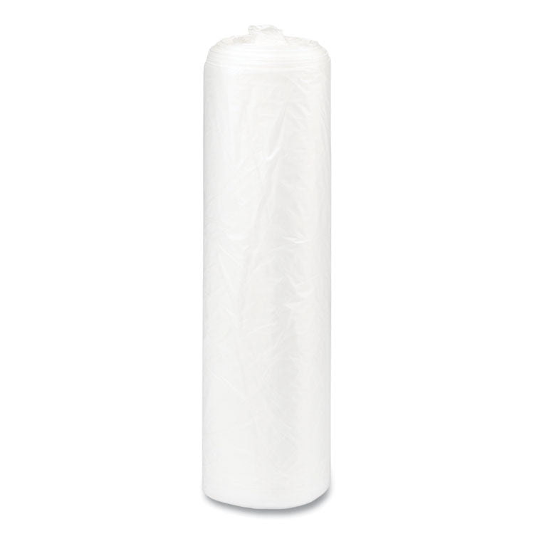 High-Density Commercial Can Liners, 56 gal, 22 mic, 43" x 48", Natural, Interleaved Roll, 25 Bags/Roll, 8 Rolls/Carton