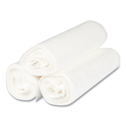 High-Density Commercial Can Liners, 56 gal, 22 mic, 43" x 48", Natural, Interleaved Roll, 25 Bags/Roll, 8 Rolls/Carton