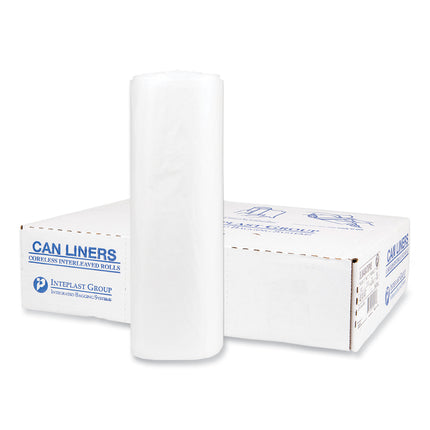 Low-Density Commercial Can Liners, 56 gal, 1.15 mil, 43" x 47", Natural, Interleaved Roll, 20 Bags/Roll, 5 Rolls/Carton