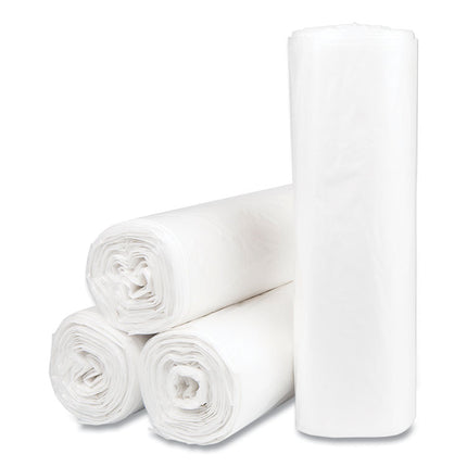 Low-Density Commercial Can Liners, 56 gal, 1.15 mil, 43" x 47", Natural, Interleaved Roll, 20 Bags/Roll, 5 Rolls/Carton