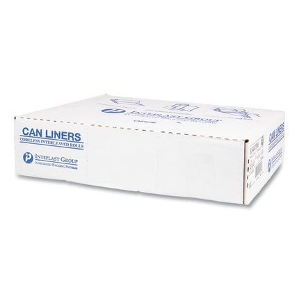 Low-Density Commercial Can Liners, 56 gal, 1.15 mil, 43" x 47", Natural, Interleaved Roll, 20 Bags/Roll, 5 Rolls/Carton