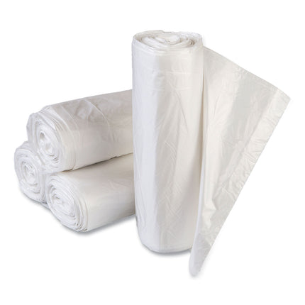 High-Density Commercial Can Liner Value Pack, 33 gal, 11 mic, 33" x 39", Clear, Interleaved Roll, 25 Bags/Roll, 20 Rolls/CT