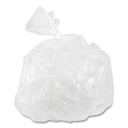 High-Density Commercial Can Liner Value Pack, 55 gal, 11 mic, 36" x 58", Clear, Interleaved Roll, 25 Bags/Roll, 8 Rolls/CT