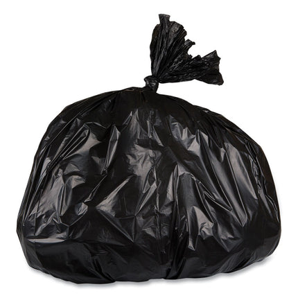 High-Density Commercial Can Liner Value Pack, 45 gal, 19 mic, 40" x 46", Black, Interleaved Roll, 25 Bags/Roll, 6 Rolls/CT