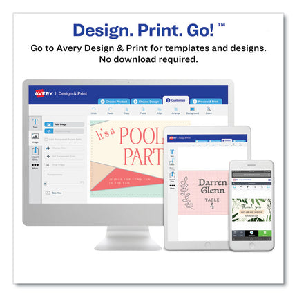 Printable Tickets with Tear-Away Stubs, 97 Bright, 65 lb Cover Weight, 8.5 x 11, White, 10 Tickets/Sheet, 50 Sheets/Pack