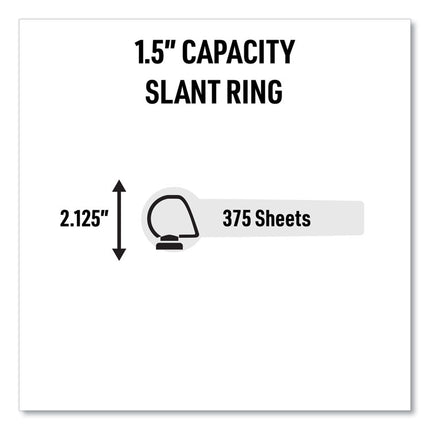 Magnetic Hanging Binder Rings, 3 Rings, 1.5" Capacity, 11 x 8.5