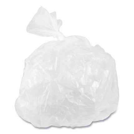 Draw-Tuff Institutional Draw-Tape Can Liners, Drawstring, 12 gal, 28" x 24", White, 25 Bags/Roll, 12 Rolls/Carton