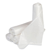 Low-Density Commercial Can Liners, 16 gal, 0.5 mil, 24" x 32", White, Interleaved Roll, 50 Bags/Roll, 10 Rolls/Carton