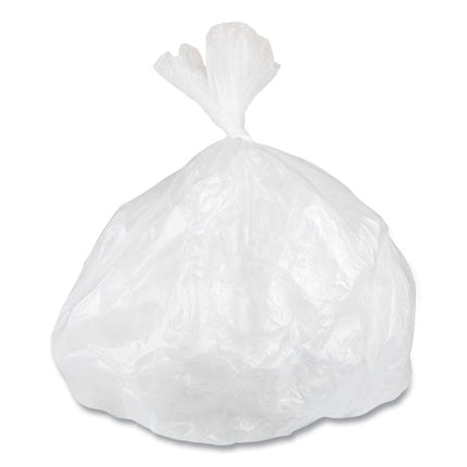 Low-Density Commercial Can Liners, 16 gal, 0.5 mil, 24" x 32", White, Interleaved Roll, 50 Bags/Roll, 10 Rolls/Carton