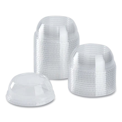 PET Lids, Wide Opening Dome, Fits 12 oz to 24 oz Cold Cups, Plastic, Clear, 1,000/Carton