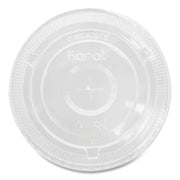 PET Lids, Flat with Straw Slot, Fits 32 oz Cold Cups, Plastic, Clear, 500/Carton