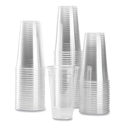 PET Plastic Cups, 24 oz, Clear, 600/Carton