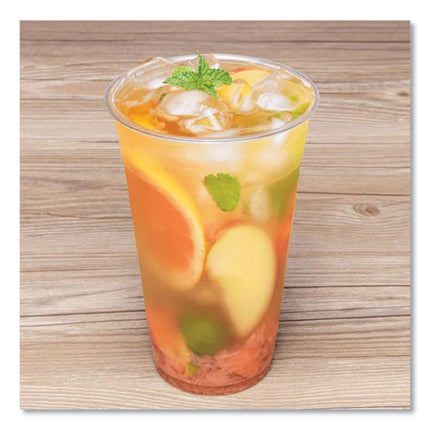 PET Plastic Cups, 24 oz, Clear, 600/Carton
