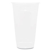 PET Plastic Cups, 24 oz, Clear, 600/Carton