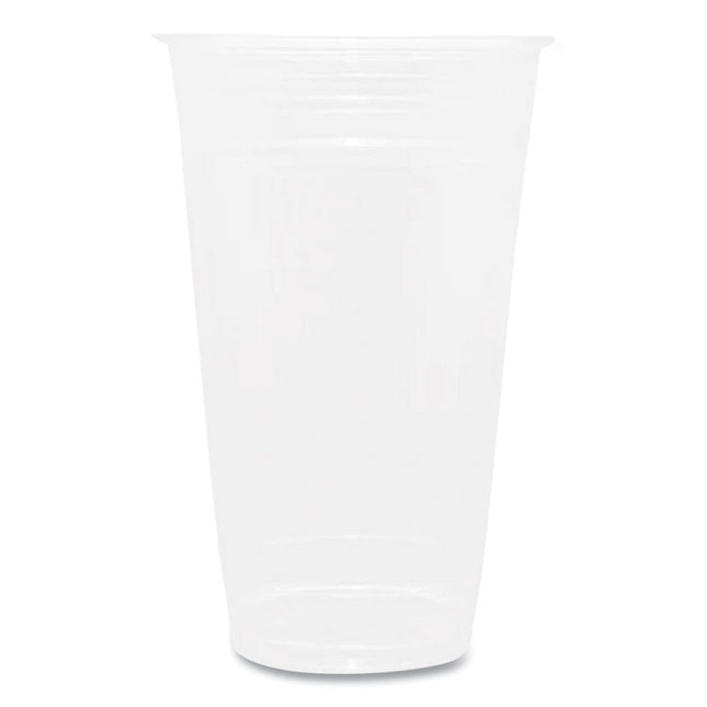 PET Plastic Cups, 24 oz, Clear, 600/Carton