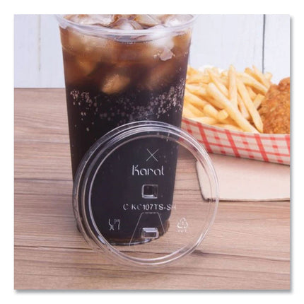 PET Lids, Strawless Sipper, Fits 32 oz Cold Cups, Plastic, Clear, 1,000/Carton