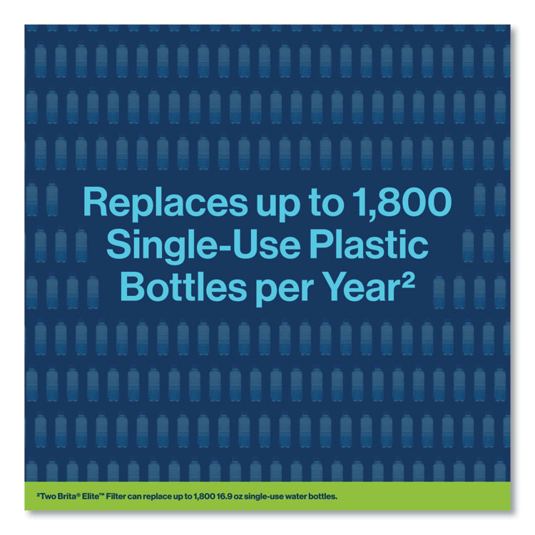 Tahoe Water Pitcher with Elite Filter, 10 Cups, Bright White, 2/Carton