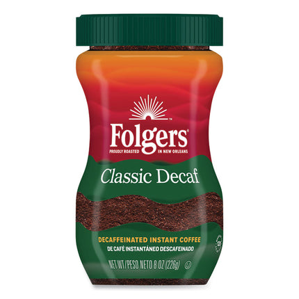 Instant Coffee Crystals, Classic Decaf, 8 oz