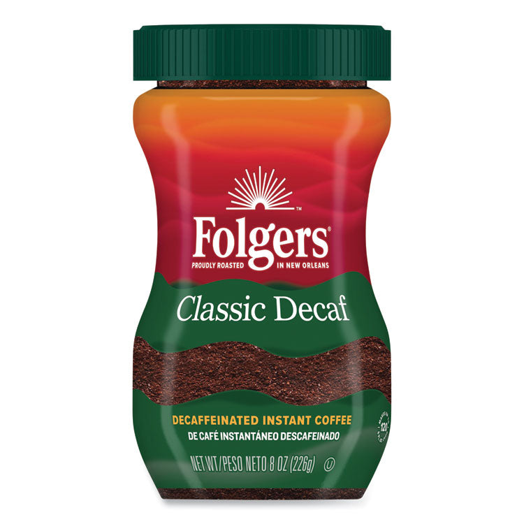 Instant Coffee Crystals, Classic Decaf, 8 oz