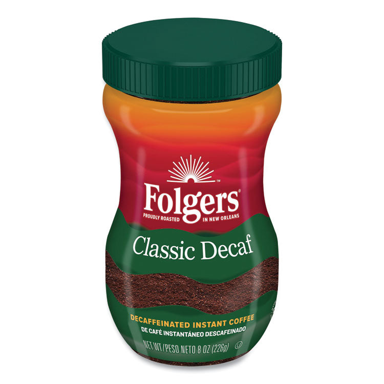 Instant Coffee Crystals, Classic Decaf, 8 oz