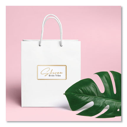 White Easy Peel Mailing Labels with Metallic Border, Inkjet/Laser Printers, 2 x 4, White, 10/Sheet, 10 Sheets/Pack