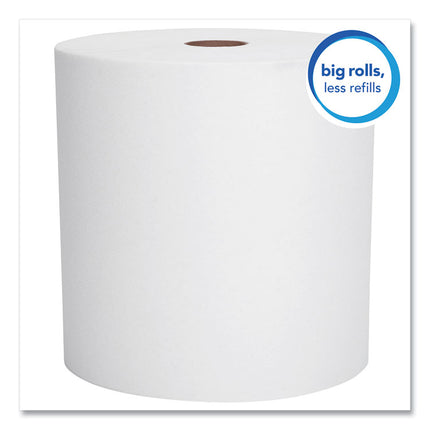Essential High Capacity Hard Roll Towels for Business, Absorbency Pockets, 1-Ply, 8" x 950 ft, 1.75" Core, White, 6 Rolls/CT