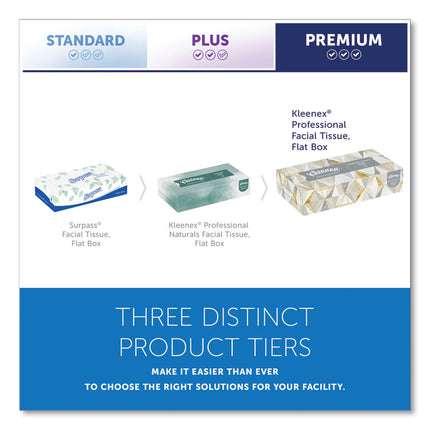 White Facial Tissue for Business, 2-Ply, 125 Sheets/Box, 12 Boxes/Carton