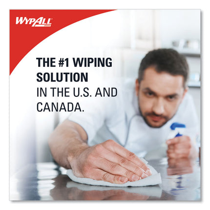 X70 Wipers, Kimfresh Antimicrobial, 12.5 x 23.5, Unscented, White, 300/Carton