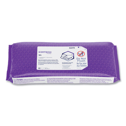 W4 PreSat Alcohol Wipers, 70% IPA, 1-Ply, 9 x 11, White, 40/Pack, 10 Packs/Carton
