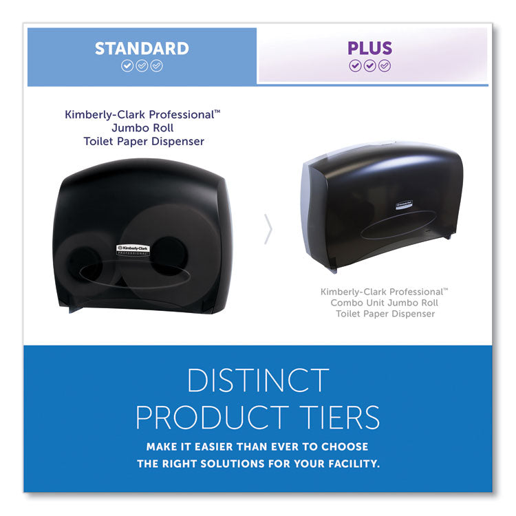 JRT Jr. Escort Jumbo Bathroom Tissue Dispenser, 13.33 x 5.75 x 16, Smoke