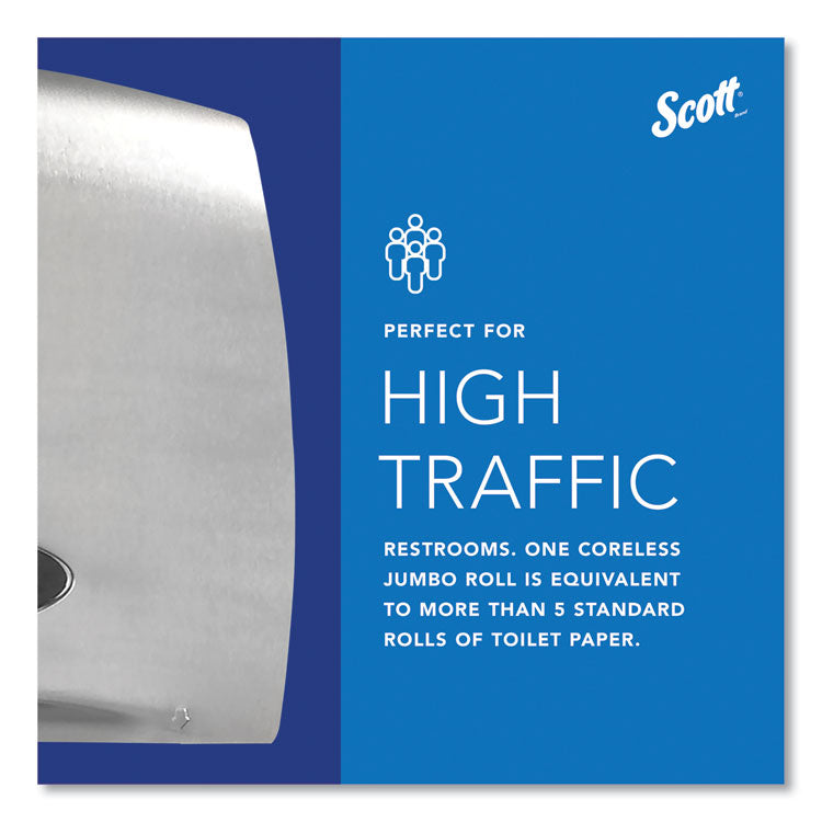 Pro Coreless Jumbo Roll Tissue Dispenser, EZ Load, 14.38 x 6 x 9.75, Stainless Steel