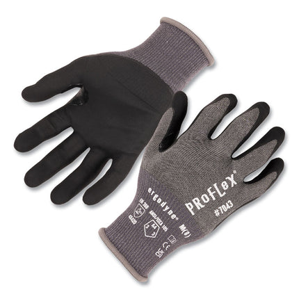 ProFlex 7043 ANSI A4 Nitrile Coated CR Gloves, Gray, Small, 1 Pair