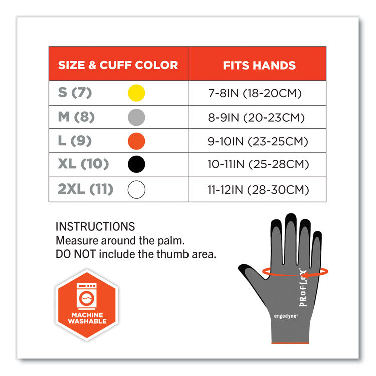 ProFlex 7043 ANSI A4 Nitrile Coated CR Gloves, Gray, X-Large, 12 Pairs