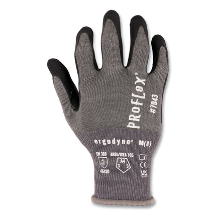 ProFlex 7043 ANSI A4 Nitrile Coated CR Gloves, Gray, Medium, 1 Pair