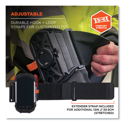 Squids 5545 Arm and Wrist Scanner Mount, Small, 7 x 8.5 x 1.5, Elastic, Black